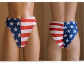 American Flag bottoms USA Flag high cut high waisted scrunch butt cheeky bikini bottoms Swimwear women Swimsuits plus size Bathing suits