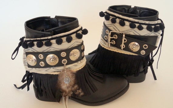 Boho store boot cuffs