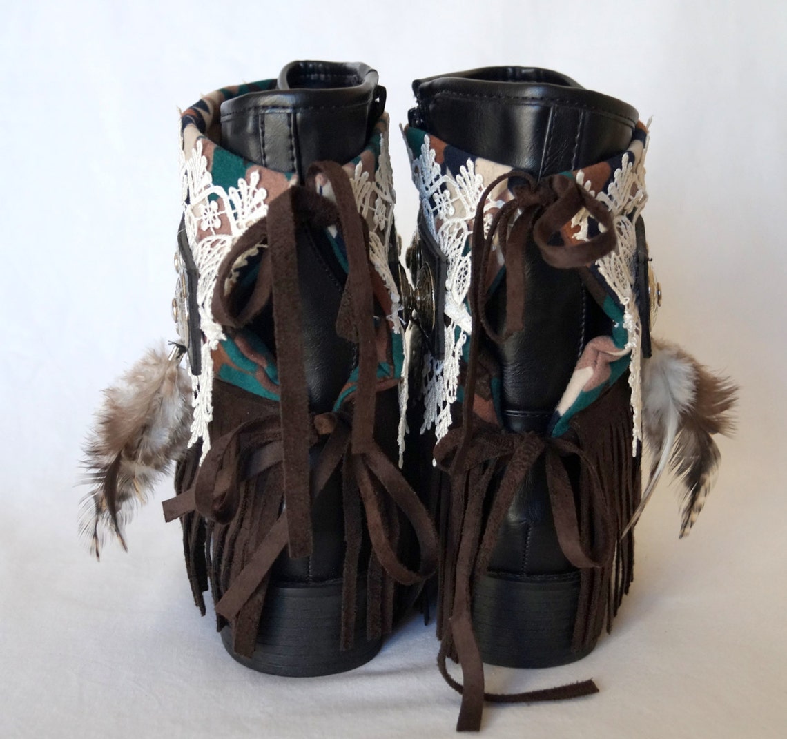 Native American Fringe Boot Coversboho Boot Covers gypsy Etsy