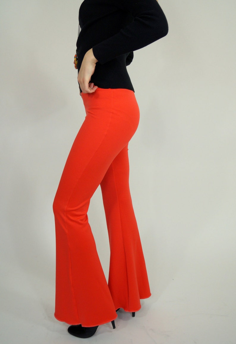 Bell bottoms pants/Stretchy bell bottoms/Hippie flare image 0