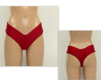 Röd hipster fräck bikinitros//Plus size//Baddräkt//Sexig//Baddräkt//Badkläder