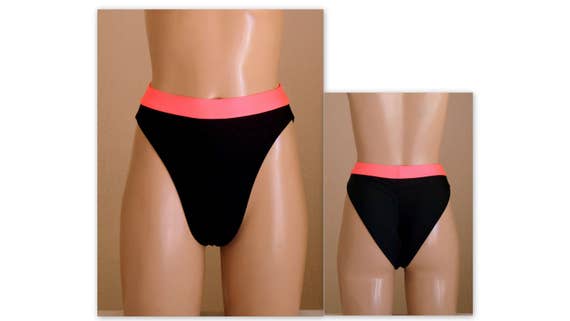 Pink Swim Wear, Bikini, Neon, High Waist Swim Suit, Bathing Suit