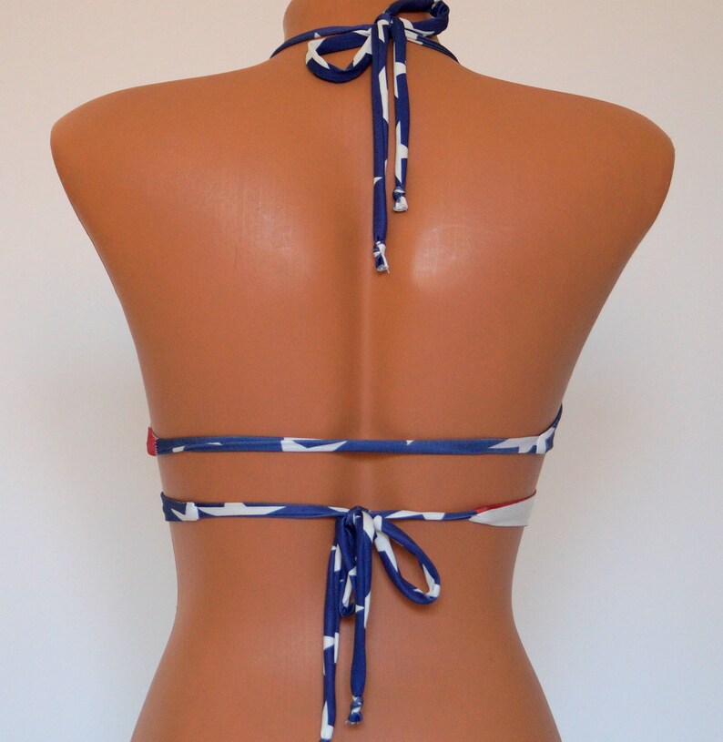 American Flag Wrap Bikini Top High Waisted Scrunch Etsy