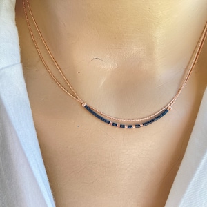Minimalist Beaded Layering Necklace,Thin Delicate Dainty Necklace,Rose Gold Tiny Beaded Necklace,Simple Boho Necklace,Valentines day