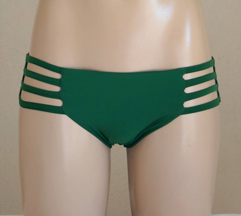 Emerald Green Wrap Bikini Top Full Coverage Boyshort Bikini Etsy