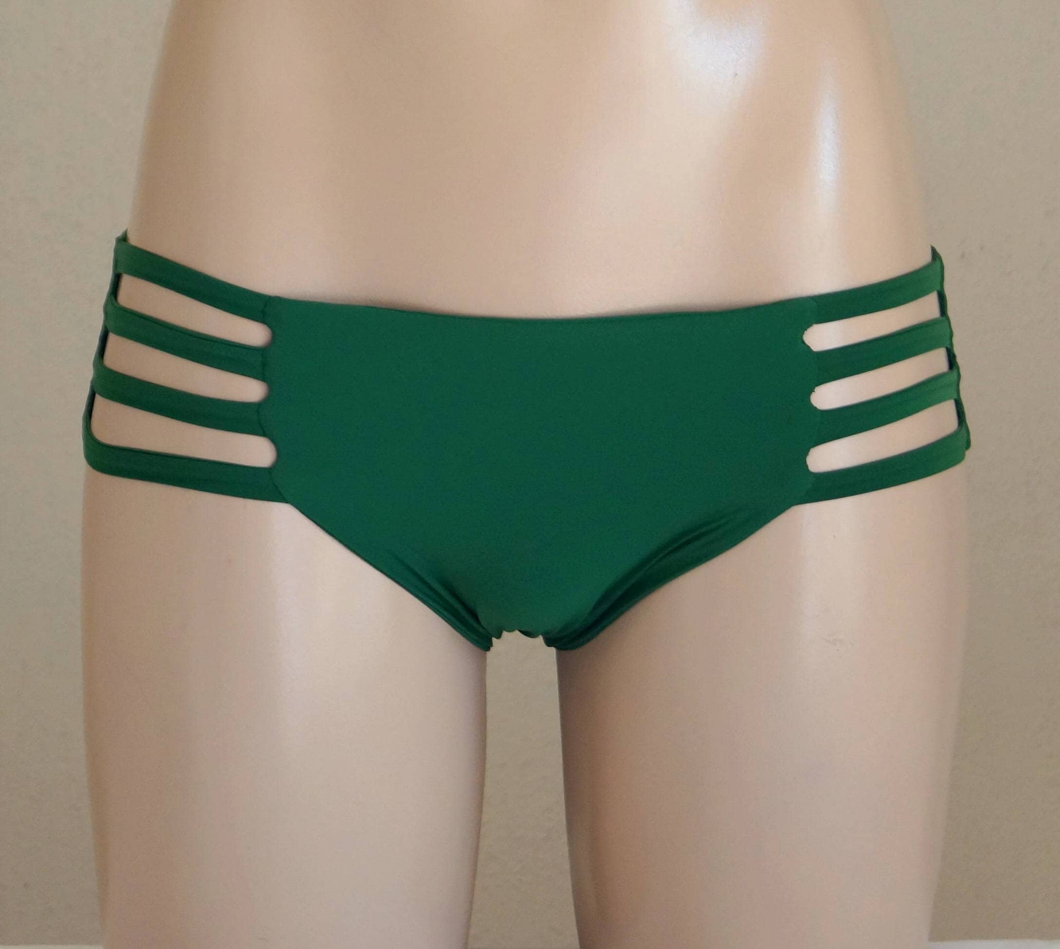 Emerald Green Wrap Bikini Top Full Coverage Boyshort Bikini