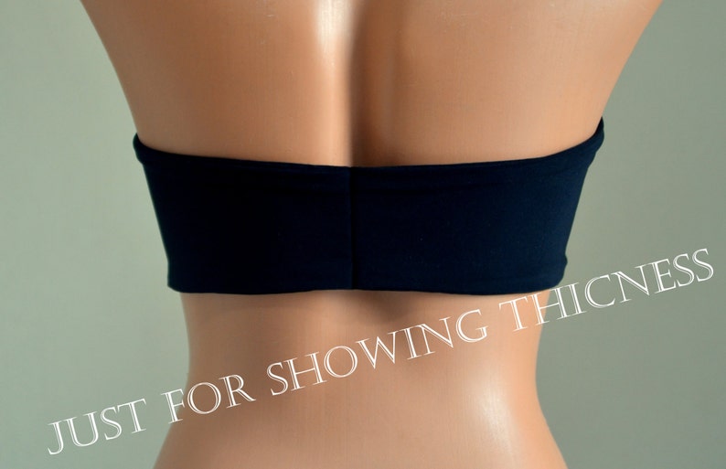 Black padded bow bandeau bikini top,Bathing suits,Swimsuits,Plus size Clothing,Swimwear,Beachwear sexy image 3