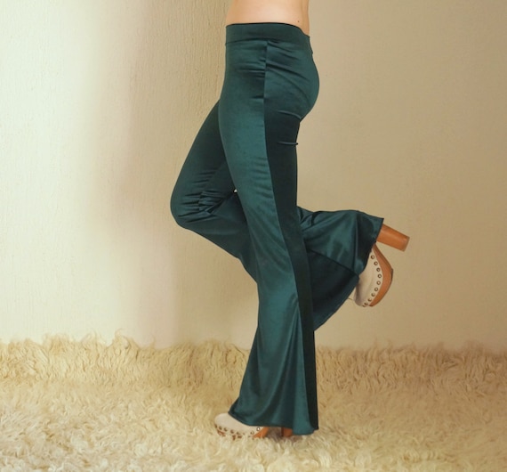 Plus size velvet bell bottoms sale