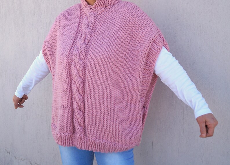Hand knit sweater,Plus size hoodie sweater,Women sweater,Chunky sweater,Oversized sweater,Maternity,Christmas gift,Cable knit sweater