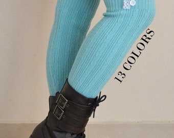 Leg warmers womens,Mint green leg warmers,Cable knit leg warmers,Over the knee,Boot socks,Leg wear,Boot cuffs,Knee high,Boot covers