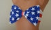 American flag bow bandeau bikini top/USA flag,4Th July,Swimwear,Swimsuits,Bathing suits 