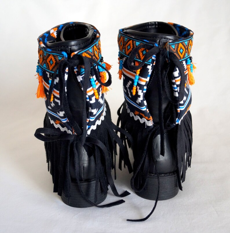 Native American fringe boot coversBoho boot covers Gypsy Etsy