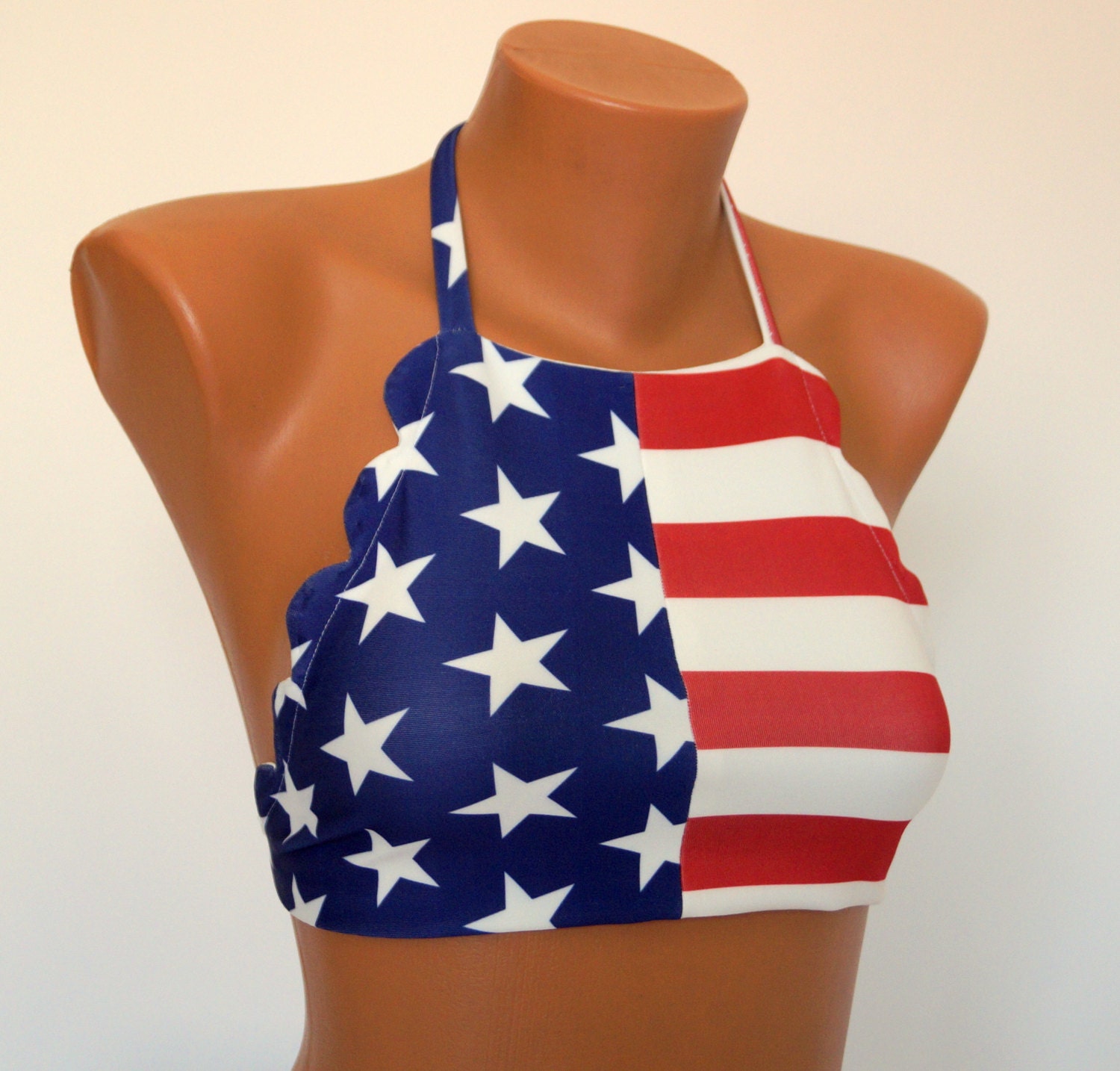 American flag swimsuit top Clearance