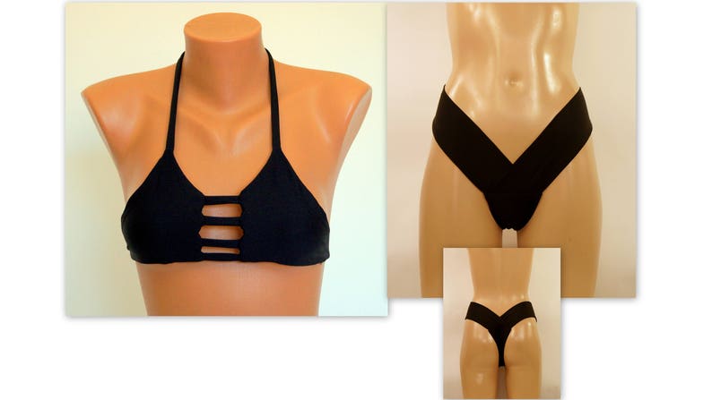 strappy halter bikini top