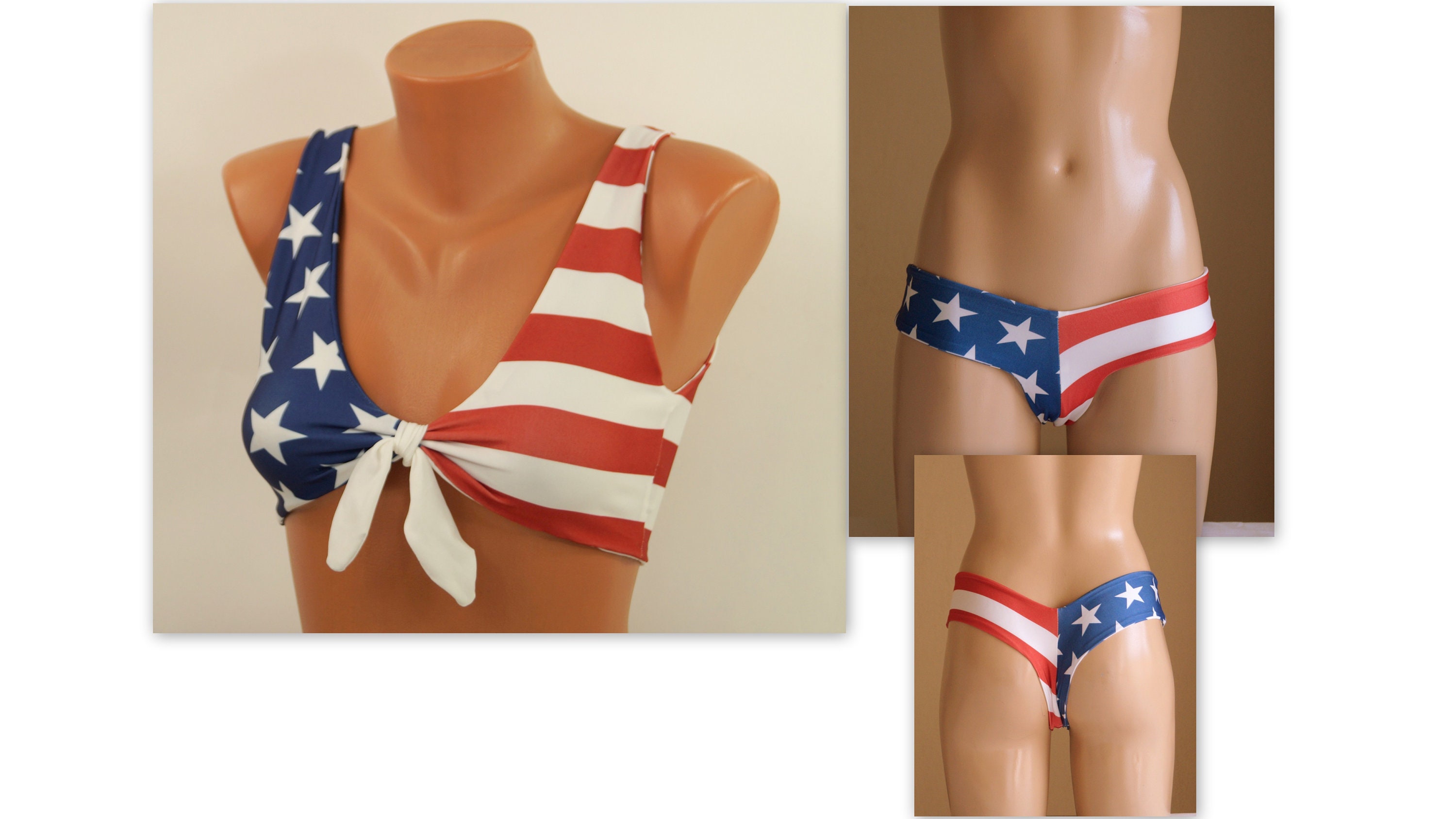 plus size american flag bikini