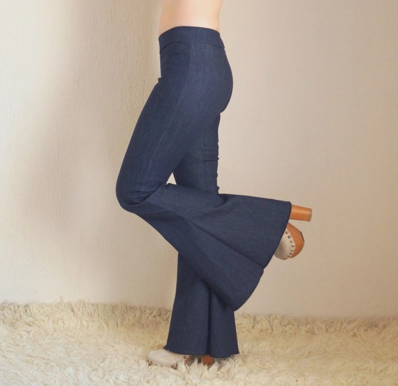 bell bottom jean leggings