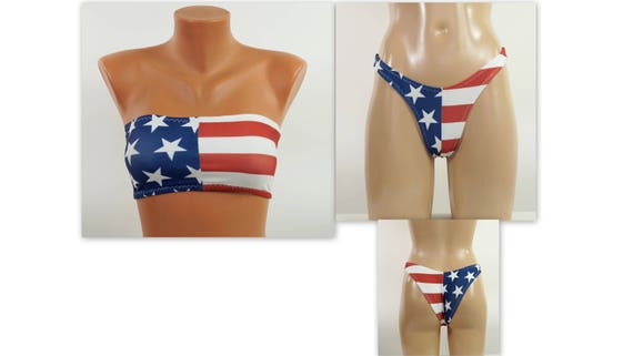matching american flag swimsuits