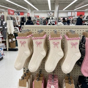 Knit Socks Pattern PDF, Ribbed Socks Knitting Pattern, Cozy Bow Socks, Easy Women’s Socks, Instant Download