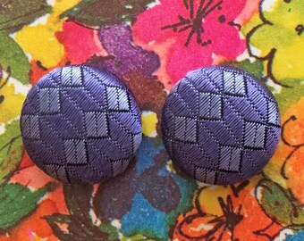 Fabric Covered Button Earrings / Wholesale Jewelry / Vintage Inspired Accessories / Stud Earrings / Gifts / Made in NYC / Boutique Stock