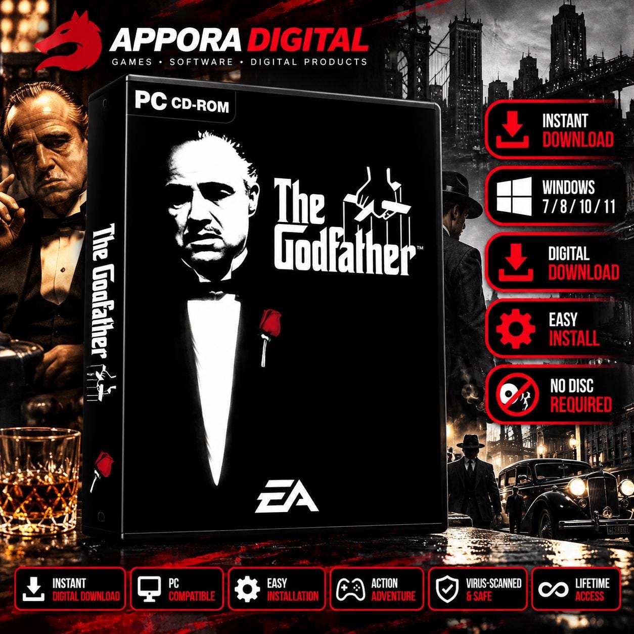 The Godfather Game Pc - Etsy