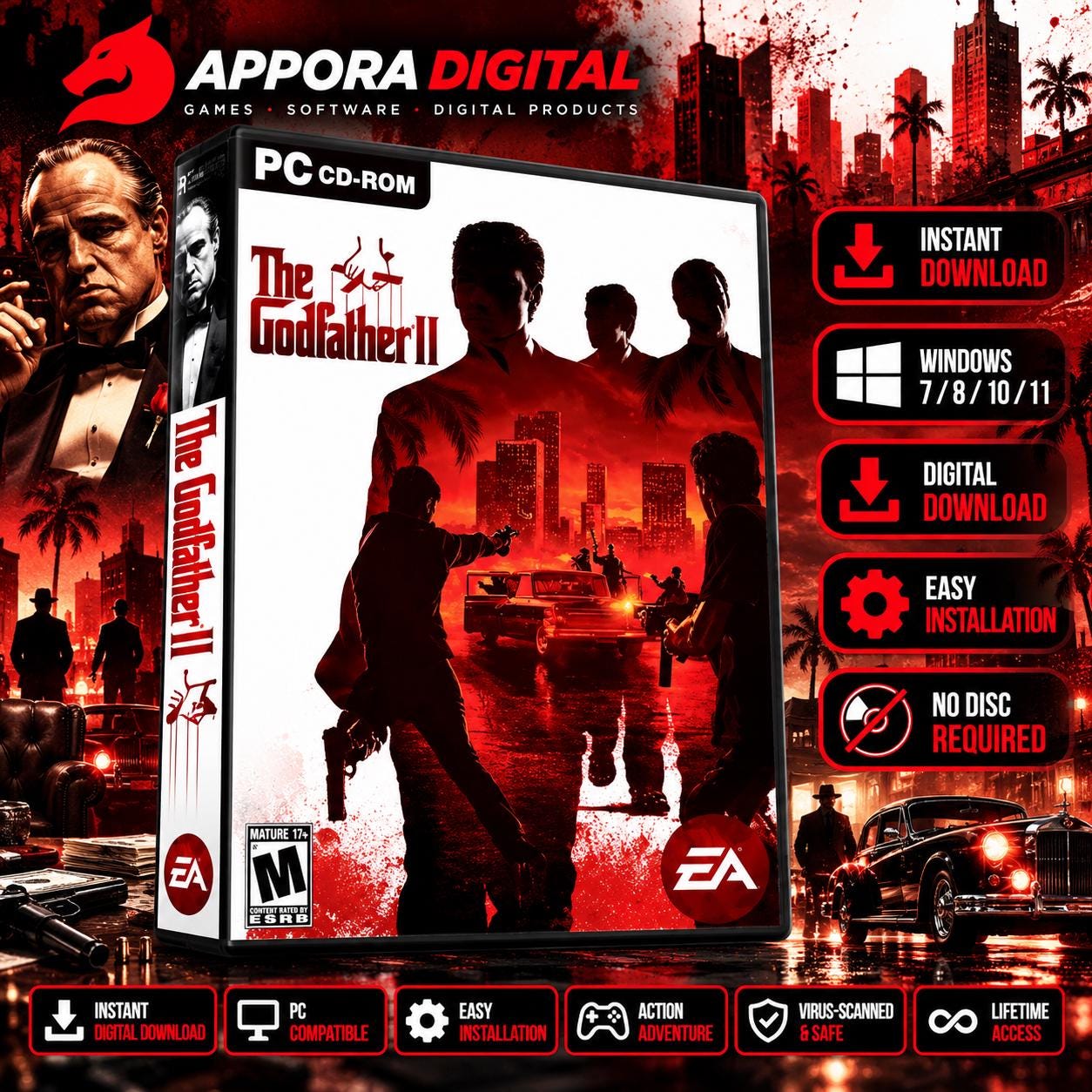 The Godfather Game Pc - Etsy