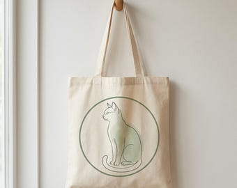 Minimalistische Tragetasche mit Katzenmotiv, lustiges Geschenk für Schlafbetreuer