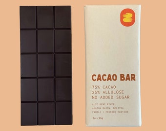 3 oz. Cacao Bar, 75% Cacao + Allulose