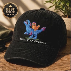 Carl Embroidered Hat, Princess Donut And Mongo Cap, Washed Dad Hat, Fantasy Reader Hat Embroidery Patch Baseball Cap