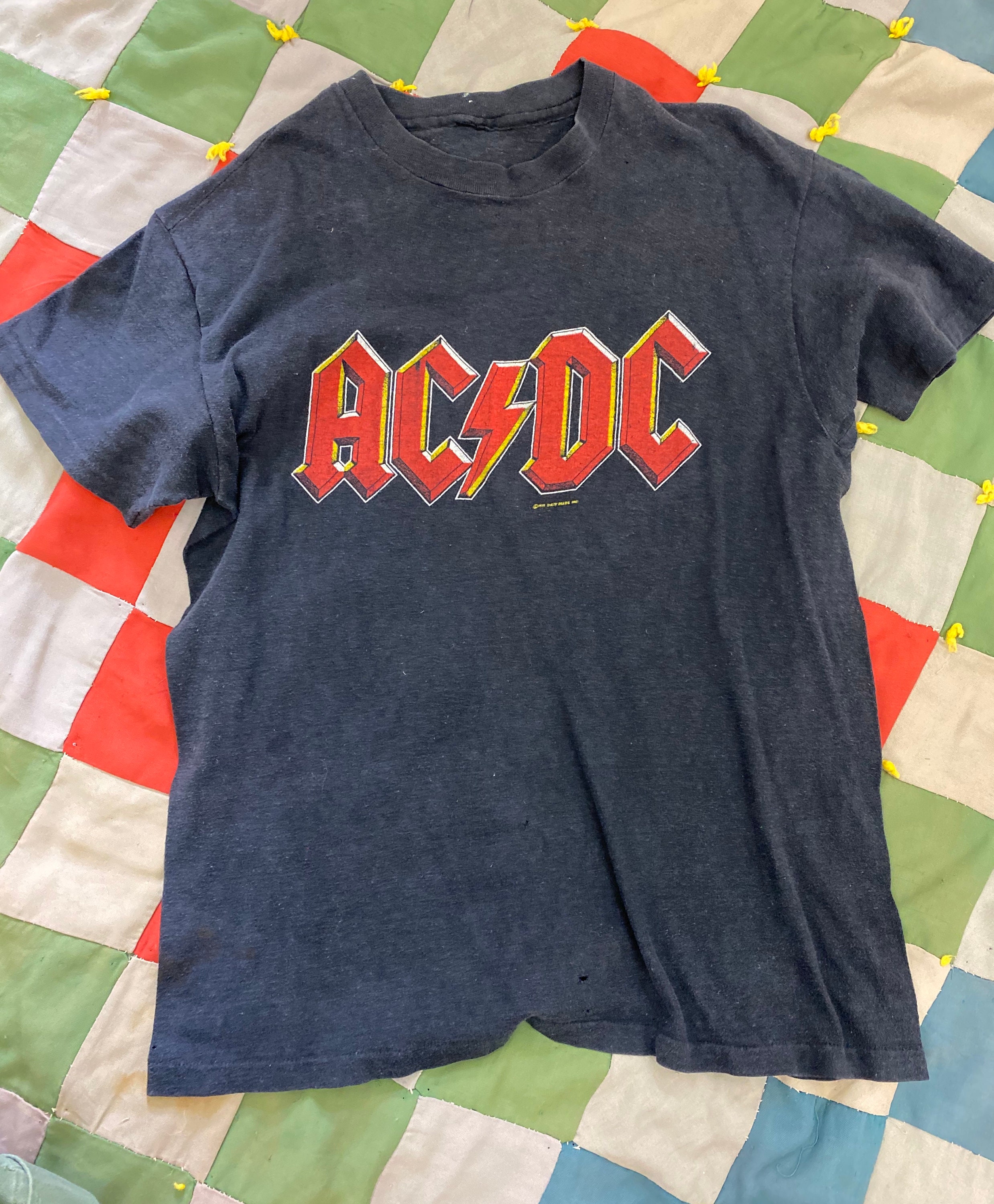 AC/DC tour 1980 tee adult small/medium authentic vintage rock | Etsy