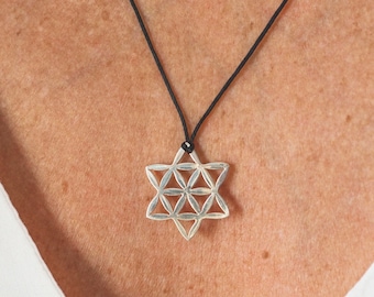 Impressive Star of David Charm Pendant, Solid Sterling Silver 925, sacred geometry, new age jewelry