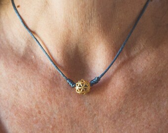 Sacred Geometry Jewelry, Seed Of Life Pendant, New Mom Necklace, Harmony Ball Jewelry For Mom, Small Dainty Necklace Dainty Gold Necklace