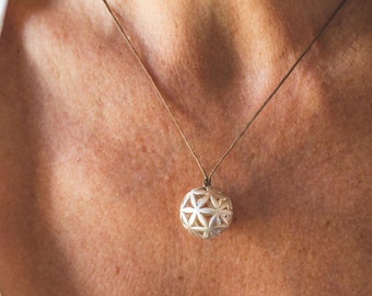 Harmony Ball Necklace, Seed Of Life Pendant, Sacred Geometry Pendant, Mandala Pendant, Pregnancy Necklace, Mandala Necklace