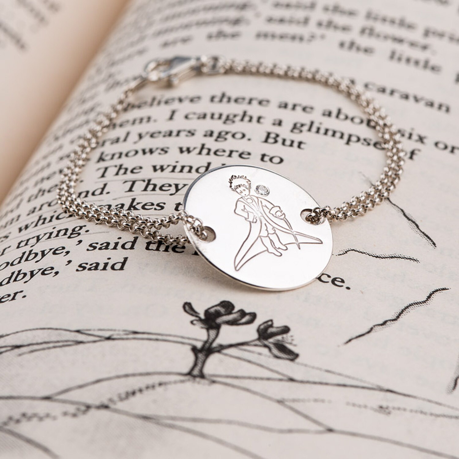 925 Silver Charm Bracelet The Little Prince meaningful Etsy