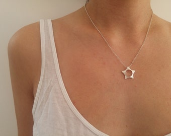 Unique Silver Pendant For Him - Necklace For Her
