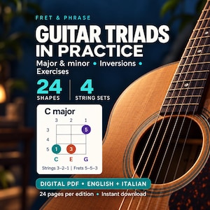 Guitar Triads PDF Guide: Major & Minor Shapes, Inversions and Practice Exercises