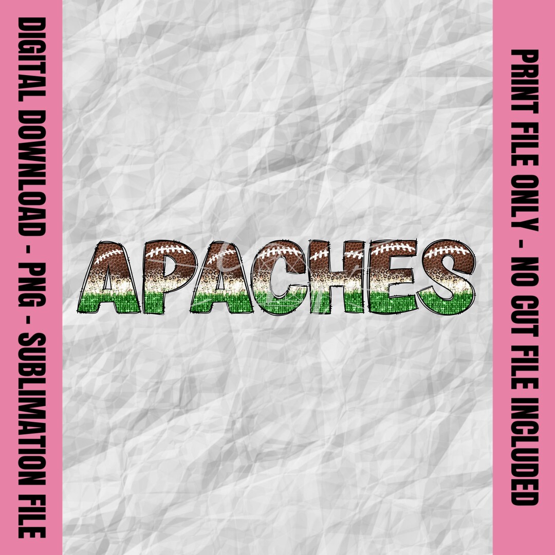 Apaches Doodle Letters, Apaches Png, Apaches Football Png, Apaches ...