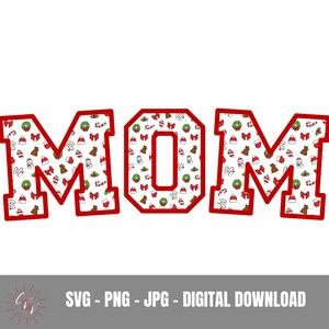 Cute Christmas Mom PNG SVG, Rustic Christmas Svg, Adoráveis Designs de Sublimação de Férias, Country Holiday Png, Festive Mom Svg