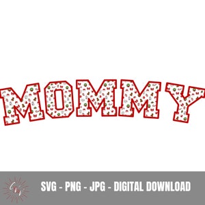 Cute Christmas Mommy PNG SVG, Rustic Christmas Svg, Adoráveis Designs de Sublimação de Férias, Country Holiday Png, Festive Mommy Svg