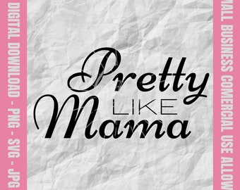 Pretty Like Mama, Noworodek Svg, Dziecko Svg Dla Chłopca, Zabawne Dziecko Svg, Plik Cięcia Dziecka Svg, Body Niemowlęce Svg, Chłopiec Svg, Zabawne Maluch Svg, png