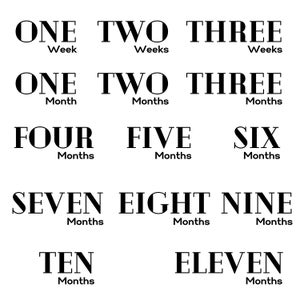 Charming Text Baby Milestone Designs - Baby Milestones Svg, Baby Milestone Svg, Baby Months Svg, Monthly Milestones, Baby Svg, First Year