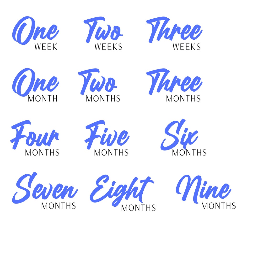 Fun Script Baby Milestone Designs - Baby Milestones Svg, Baby Milestone ...