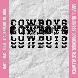 Cowboys Svg, Cowboys Stacked Varsity Letter Svg, Cowboys Football Svg, Cowboys Cheer Png, Cowboys Baseball Design, School Mascot Svg & Png