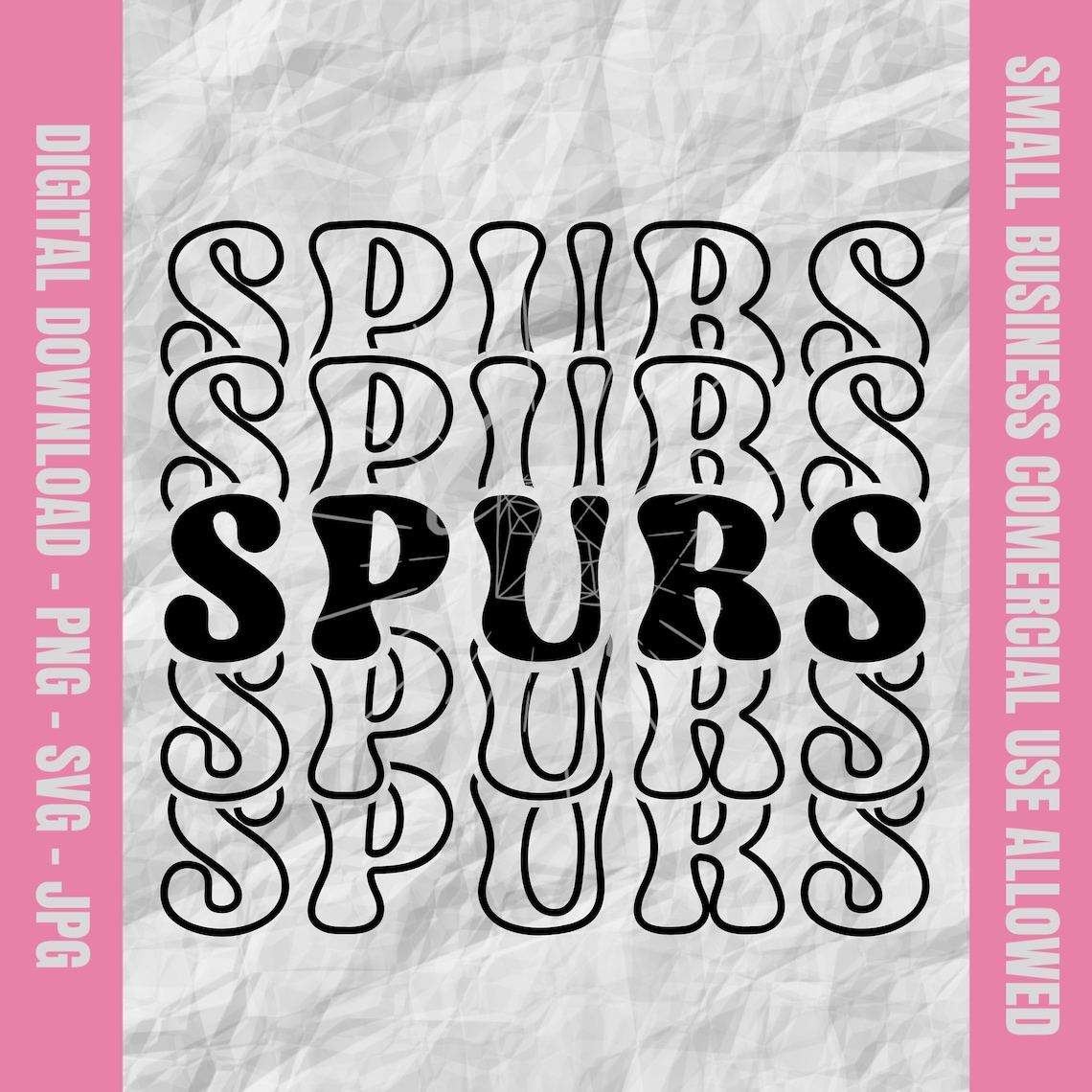 Spurs Svg, Spurs Retro Stacked Letter Svg, Spurs Football Svg, Spurs ...