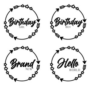 Étoiles et flèches bébé jalons conceptions - étapes importantes de bébé Svg, Svg d'étape bébé, bébé mois Svg, jalons mensuels, bébé Svg, première année