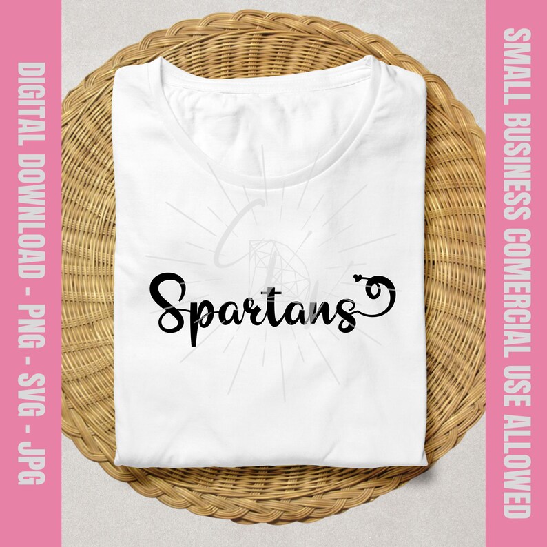 Spatans Cursive Spartans Svg, Spartans Script Heart Svg, Spartans Football Svg ...