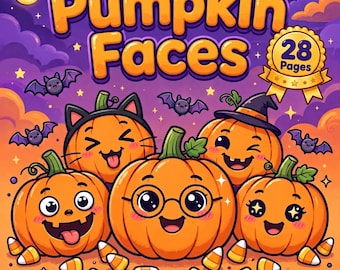 28 pagina's tellend pompoenkleurboek voor kinderen, Halloween pompoenactiviteit (digitale download)
