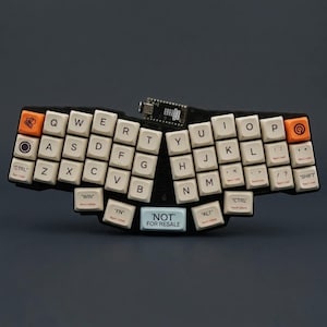 Reviung41 Ergonomic Keyboard, 41-Key Unibody Split Ortholinear Hotswap Keeb, Gateron Yellow Switches This is Plastic Keycaps QMK