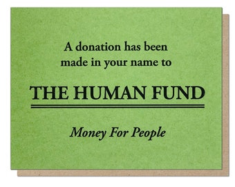 The Human Fund | Festivus | Funny Christmas Card | Letterpress | Hanukkah Cards