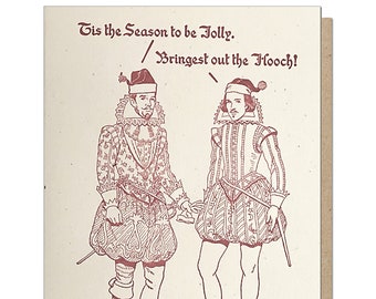 Holiday Hooch | Shakespeare Funny Christmas Card | Holiday Cards