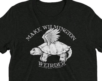 Make Wilmington Weirder Classic Triblend Snapping Turtle Tshirt